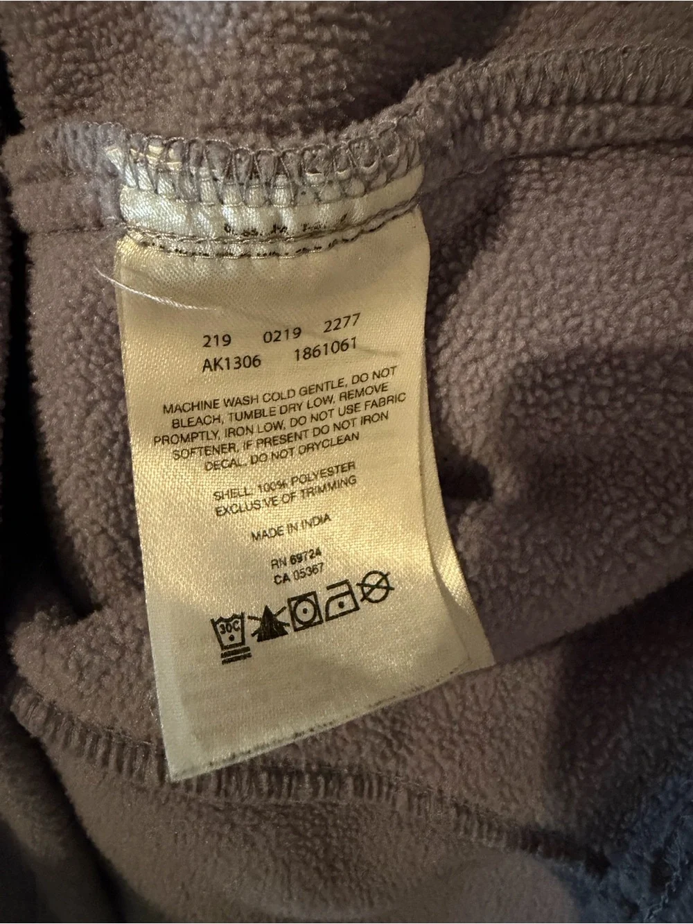 Columbia Lilac Cozy Fleece Pullover Tunic Hoodie XL